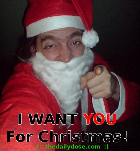 Ho! Ho! Ho! Merry 
Christmas! I WANT YOU For Christmas!