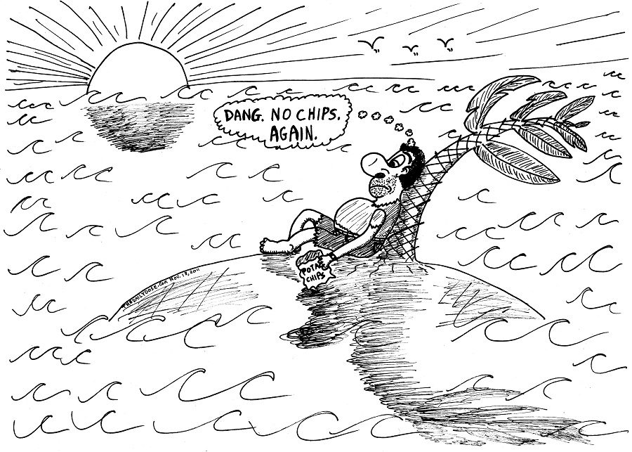 occupy desert island editorial cartoon by laughzilla for thedailydose.com