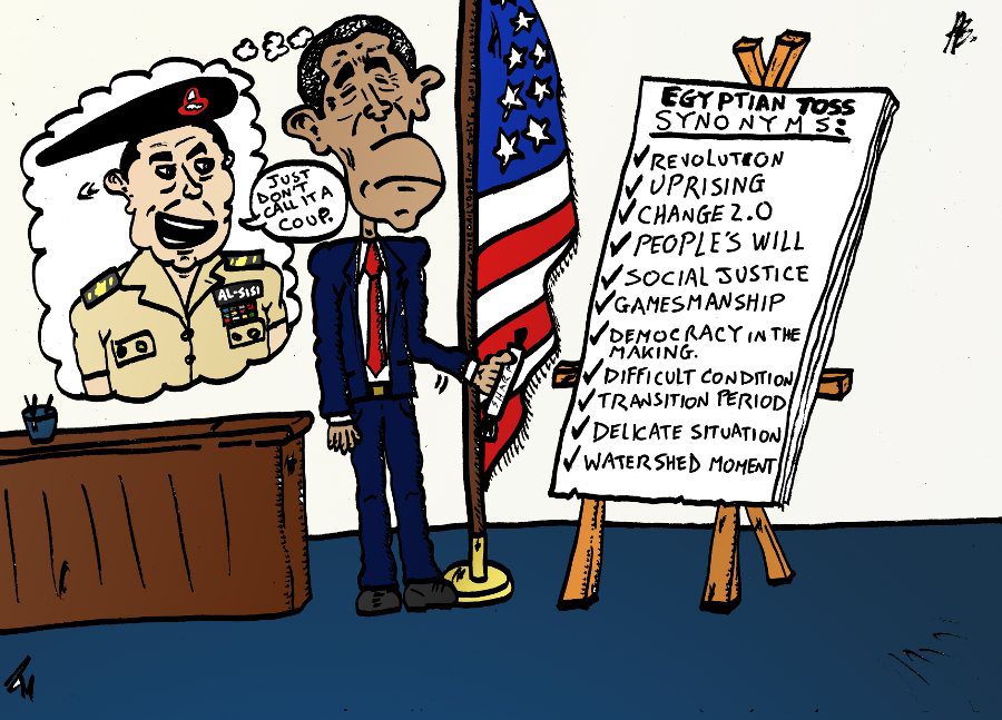 Egypt Military Coup Synonyms Political Cartoon