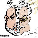 Ismail Hanniyeh and Abu Mazen editorial caricature by laughzilla for the daily dose 2014-04-29